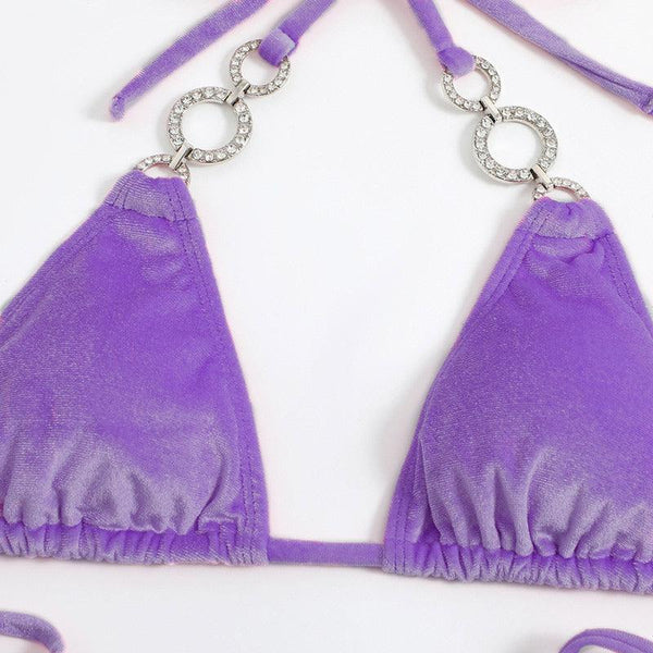 Ring Velvet Bikini Top