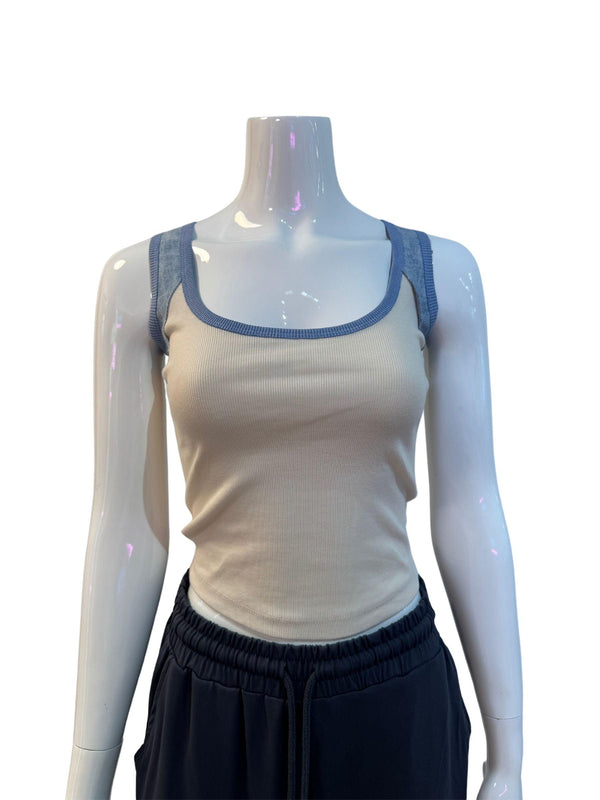 Off White Denim Tank
