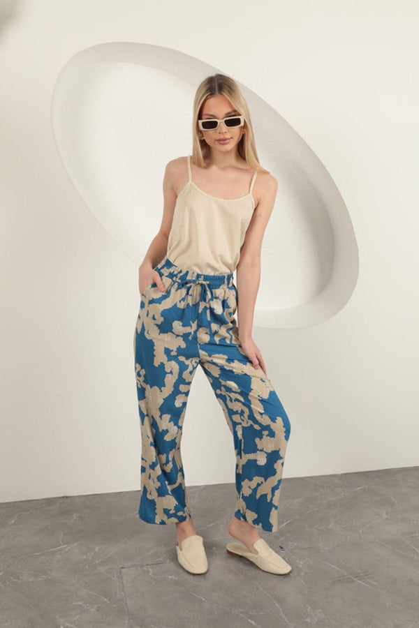 Abstract Relaxed Pants