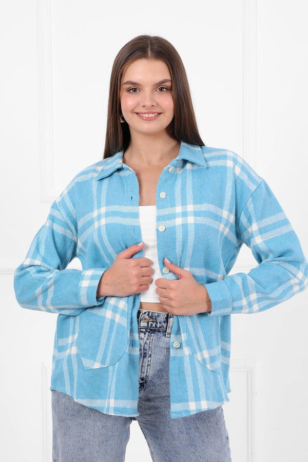 Plaid Button Down Shacket