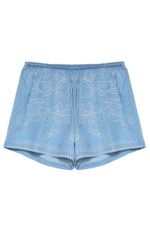 Embroidery Relaxed Shorts