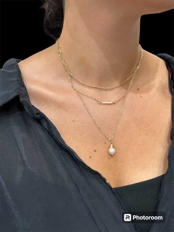 Pearl Pendant Layer Necklaces