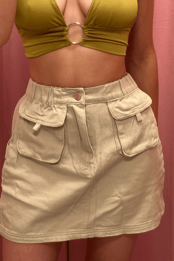 Cargo Jeans Skirt