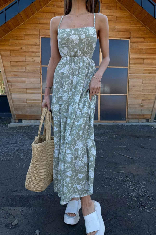 X Back Maxi Dress