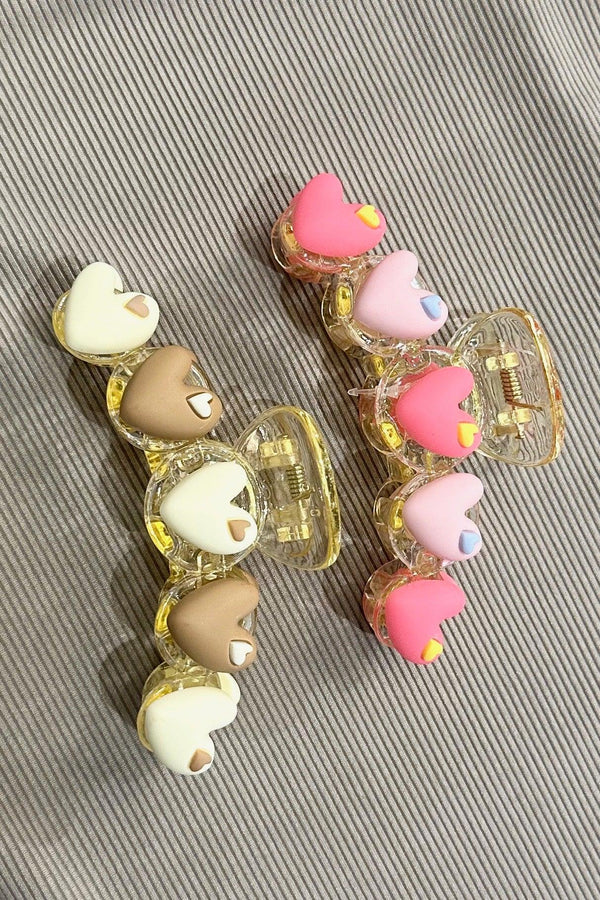 Heart Decor Hair Clips