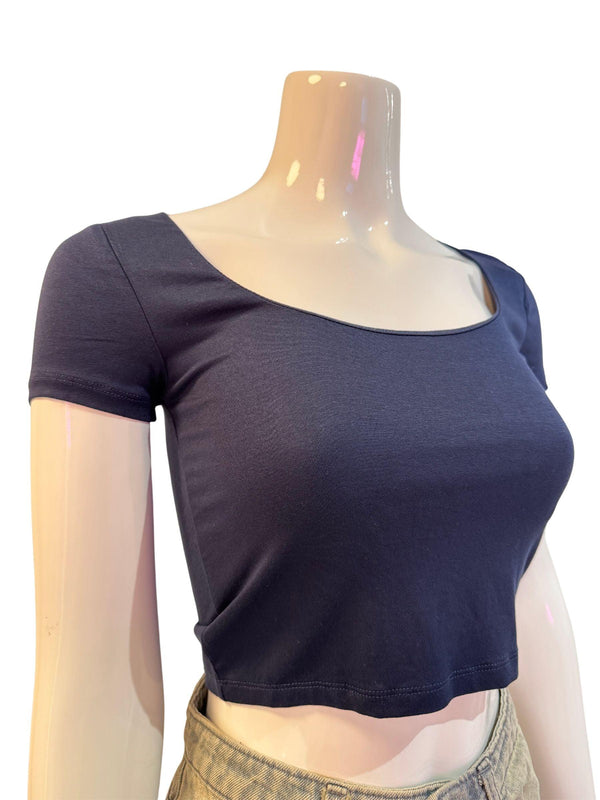 Square Neck Crop Shirt