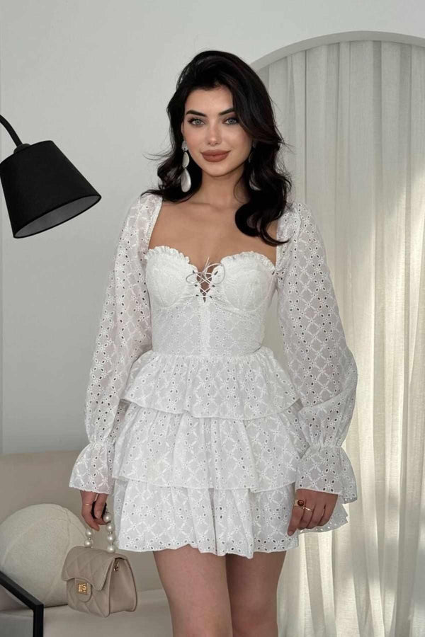 Scallop Tiered Dress