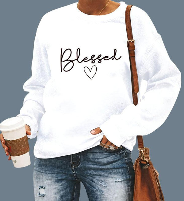 Blessed Print Sweatshirt