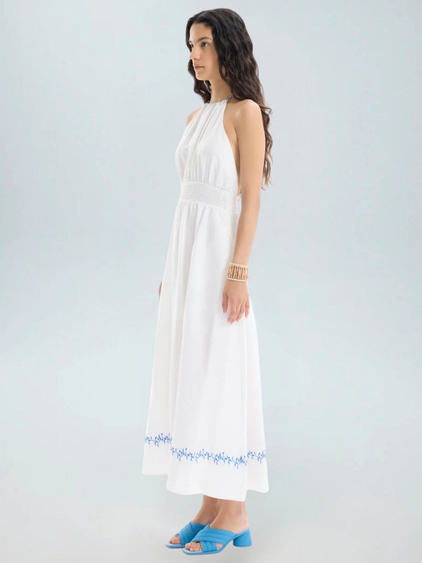 Embroidery Dress with Pockets