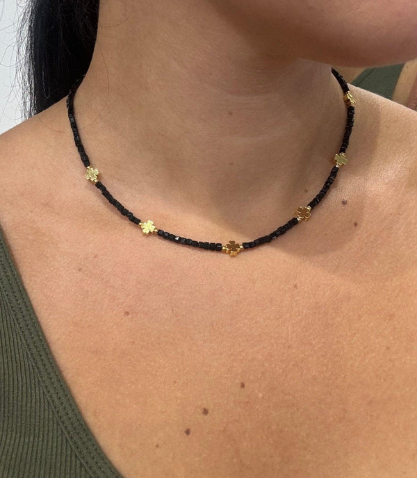 Beaded Lucky Clover Necklace
