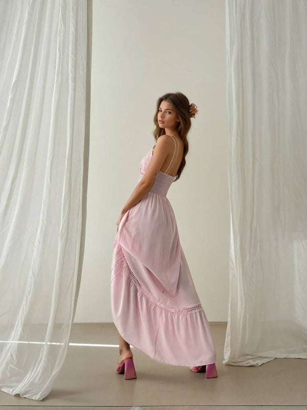 Laced Waist Maxi Dress