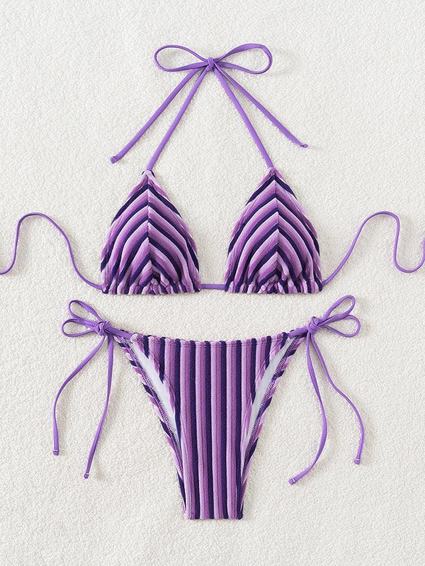 Striped Colorful Bikini Bottom